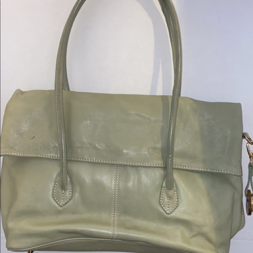 Barr and Barr leather olive colored handbag